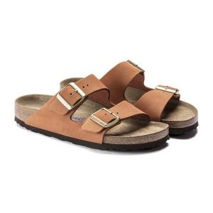 Arizona Birkenstock Soft Footbed Nubuck Leather Pecan Size 6.5